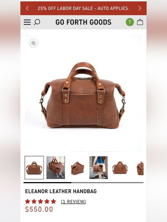 Go Forth Goods Handbags - NWT Go Forth Goods Eleanor Satchel Bag In Honey